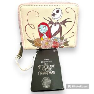 Loungefly Disney The Nightmare Before Christmas Jack & Sally Floral Wallet